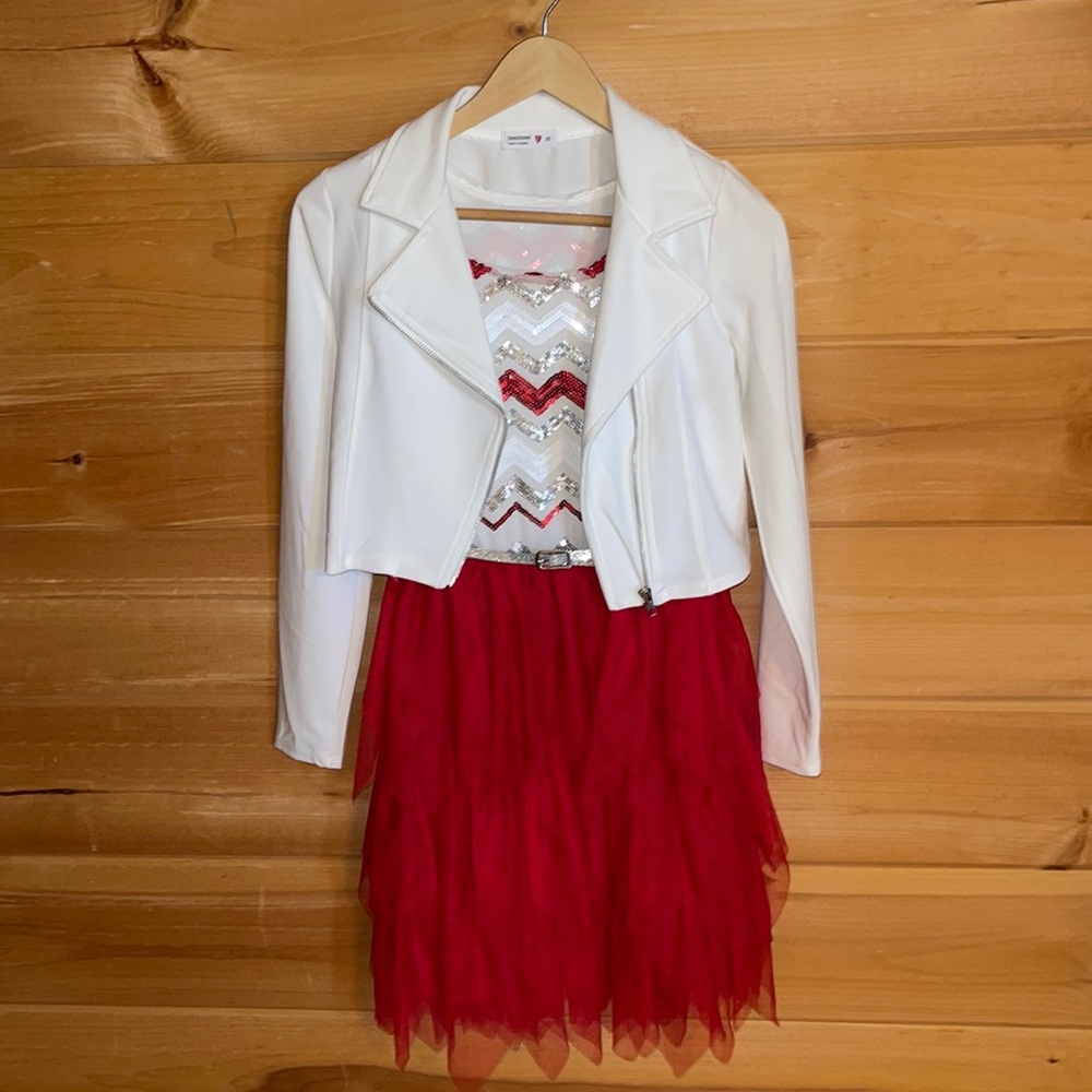 Big Girls sequins party dress with jacket